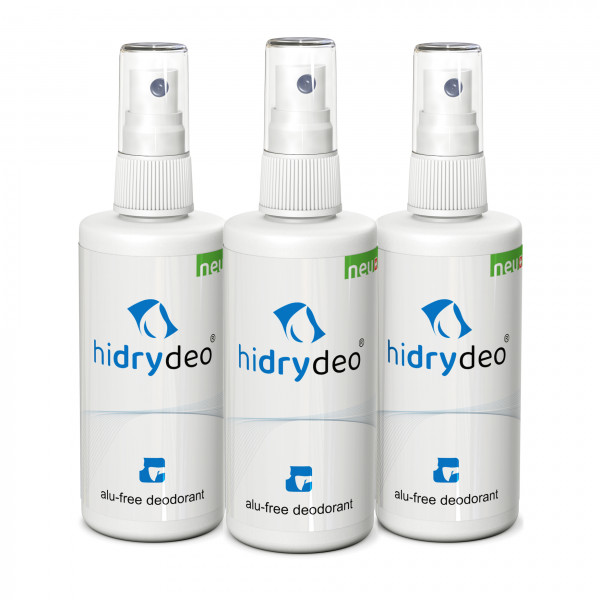 3x hidry® deo – without aluminium (100 ml each)